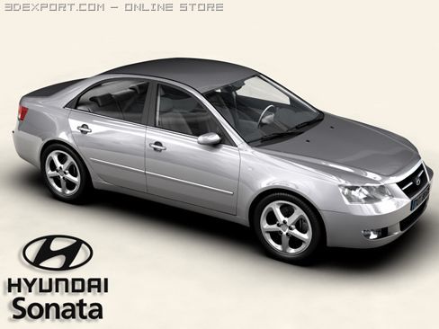 hyundai sonata 3D Модель .c4d .max .obj .3ds .fbx .stl .blend 
