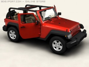 jeep wrangler 2007 3Dモデル