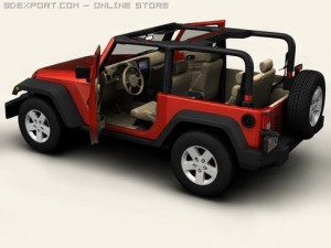 jeep wrangler 2007 3Dモデル