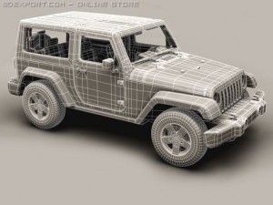 jeep wrangler 2007 3Dモデル