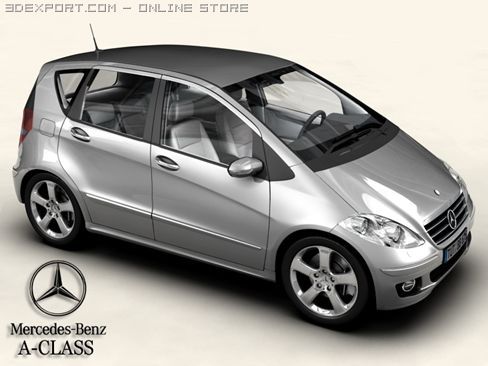 mercedes a class 3D Модель .c4d .max .obj .3ds .fbx .stl .blend 