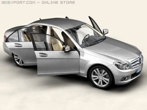 mercedes c class 2007 3D Model
