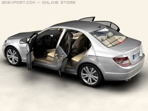 mercedes c class 2007 3D Model