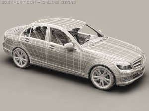 mercedes c class 2007 3D Model