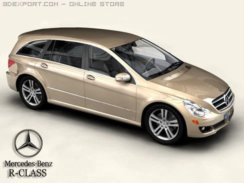 mercedes r class 3D Model .c4d .max .obj .3ds .fbx .stl .blend 
