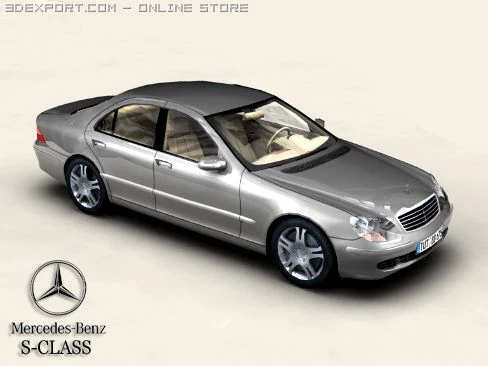 mercedes s class 3D Model .c4d .max .obj .3ds .fbx .stl .blend 