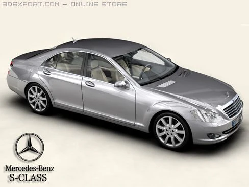 mercedes s class 2006 3D Model .c4d .max .obj .3ds .fbx .stl .blend 