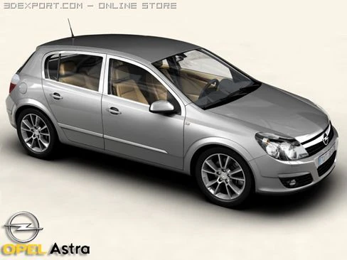 opel astra 3D Model .c4d .max .obj .3ds .fbx .stl .blend 