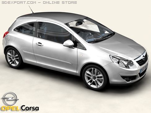 opel corsa 3Dモデル .c4d .max .obj .3ds .fbx .stl .blend 