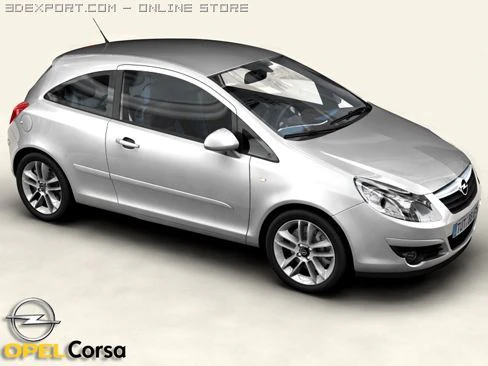 opel corsa 3D Model .c4d .max .obj .3ds .fbx .stl .blend