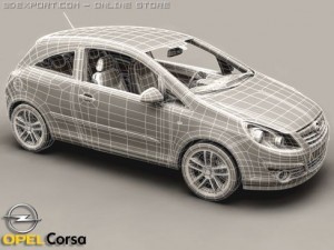 opel corsa 3Dモデル