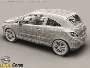 opel corsa 3Dモデル