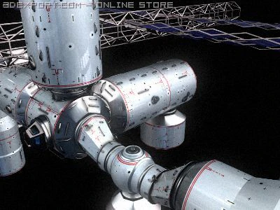 spacestation 3D Model .c4d .max .obj .3ds .fbx .stl .blend 