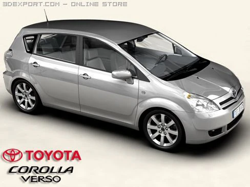 toyota corolla verso 3D Model .c4d .max .obj .3ds .fbx .stl .blend 