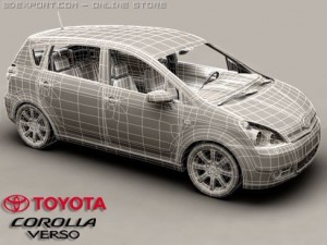 toyota corolla verso Modèle 3D