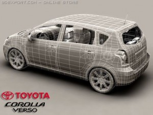 toyota corolla verso Modèle 3D