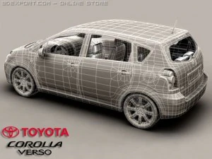 toyota corolla verso 3D Model