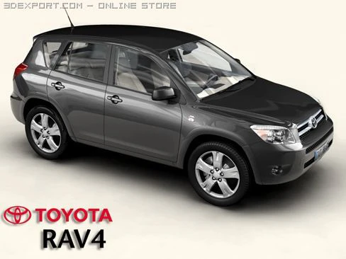 toyota rav4 3D Model .c4d .max .obj .3ds .fbx .stl .blend 