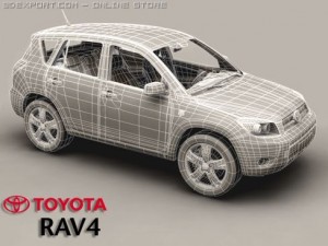 toyota rav4 3D-Modell
