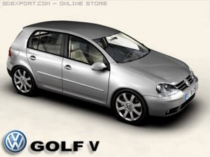 vw golf v 3D Model
