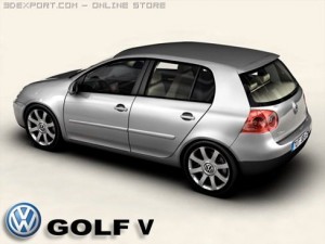 vw golf v 3D Модель