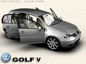 vw golf v 3D Модель