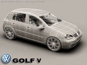 vw golf v 3D Модель