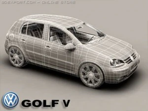 vwゴルフv 3Dモデル