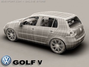 vw golf v 3D Модель