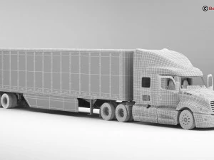 zwykła amerykańska ciężar&oacute;wka Model 3D