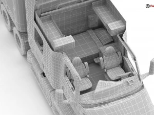 zwykła amerykańska ciężar&oacute;wka Model 3D