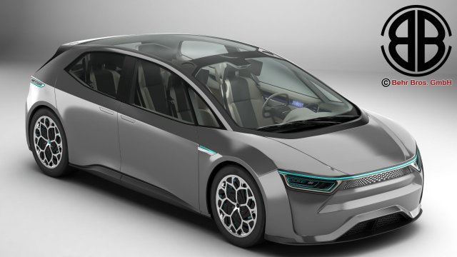 Generic Future EV 3D Model .c4d .max .obj .3ds .fbx .stl .blend 