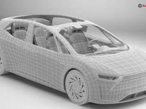 EV futuro generico Modello 3D