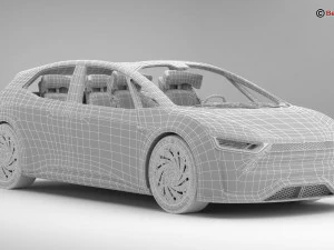 EV futuro generico Modello 3D