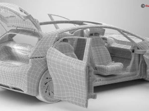 EV futuro generico Modello 3D