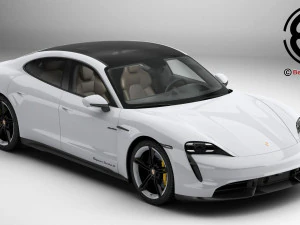 Порше Тайкан Турбо S 2020 3D Модель