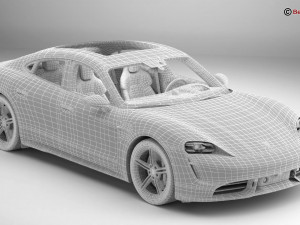 Porsche Taycan Turbo S 2020 Model 3D
