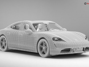 Porsche Taycan Turbo S 2020 Model 3D