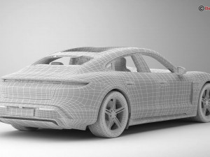Porsche Taycan Turbo S 2020 Model 3D