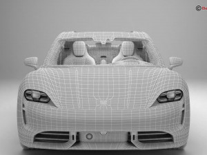 Porsche Taycan Turbo S 2020 Model 3D