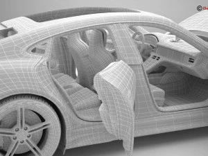 Porsche Taycan Turbo S 2020 Modello 3D