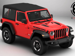 Jeep Wrangler Rubicon 2 Door 2018 3D Models