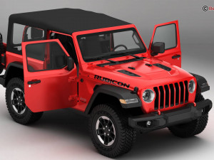 Jeep Wrangler Rubicon 2 Door 2018 3Dモデル