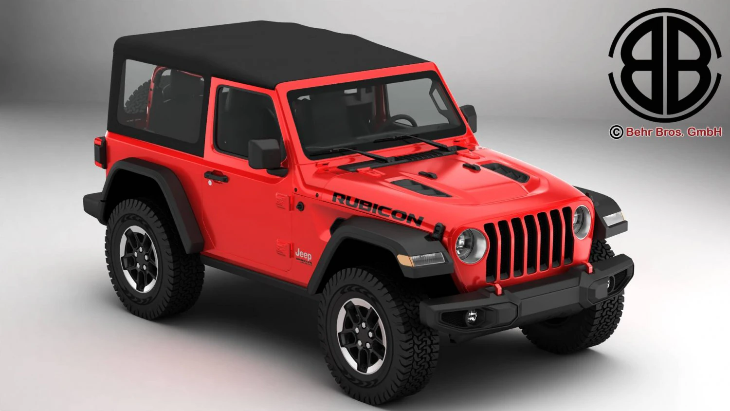 Jeep Wrangler Rubicon 4 Door 2018 3D Model .c4d .max .obj .3ds .fbx .stl .blend 