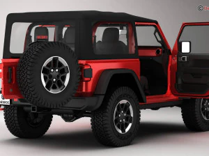 Jeep Wrangler Rubicon 4 Door 2018 3D Model