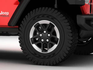 Jeep Wrangler Rubicon 4 Door 2018 3D Model
