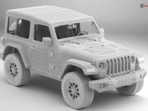 Jeep Wrangler Rubicon 4 Door 2018 3D Model