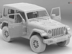 Jeep Wrangler Rubicon 4 Door 2018 3D Model