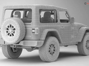 Jeep Wrangler Rubicon 4 Door 2018 3D Model