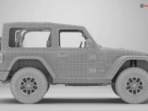 Jeep Wrangler Rubicon 4 Door 2018 3D Model
